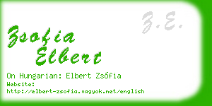 zsofia elbert business card